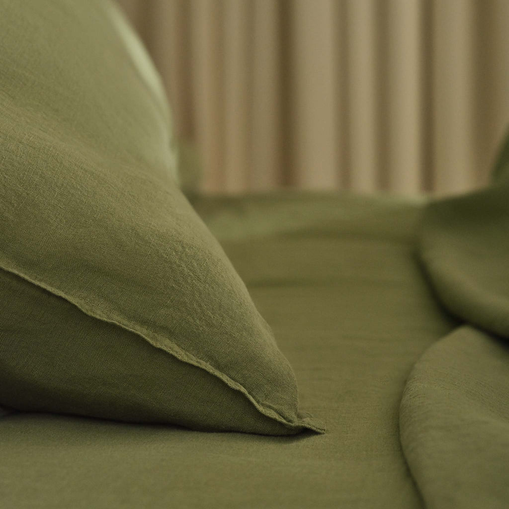 Washed European Linen Duvet Set Q0