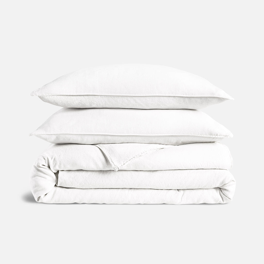 Washed European Linen Duvet Set Q0