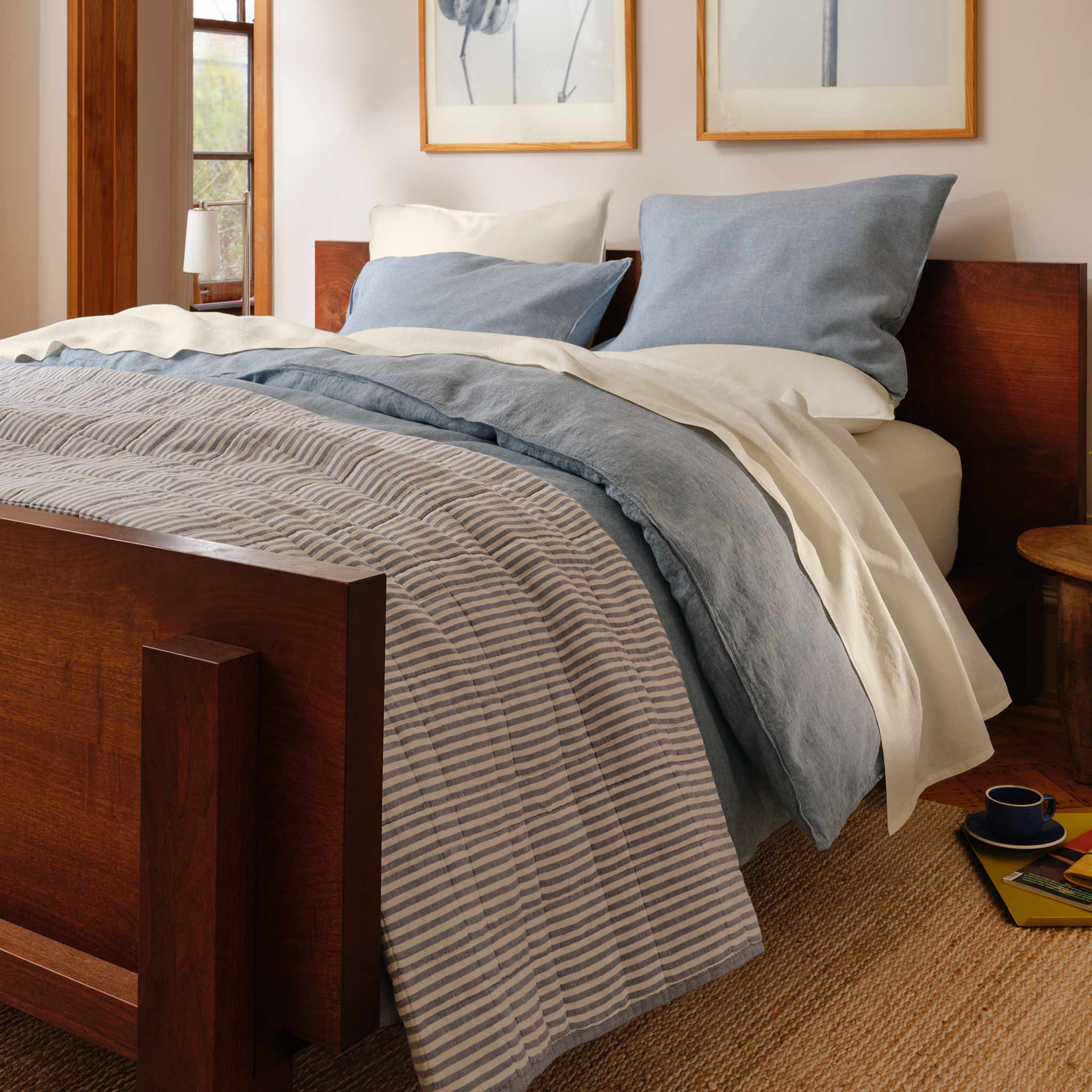 Washed European Linen Duvet Set Q0