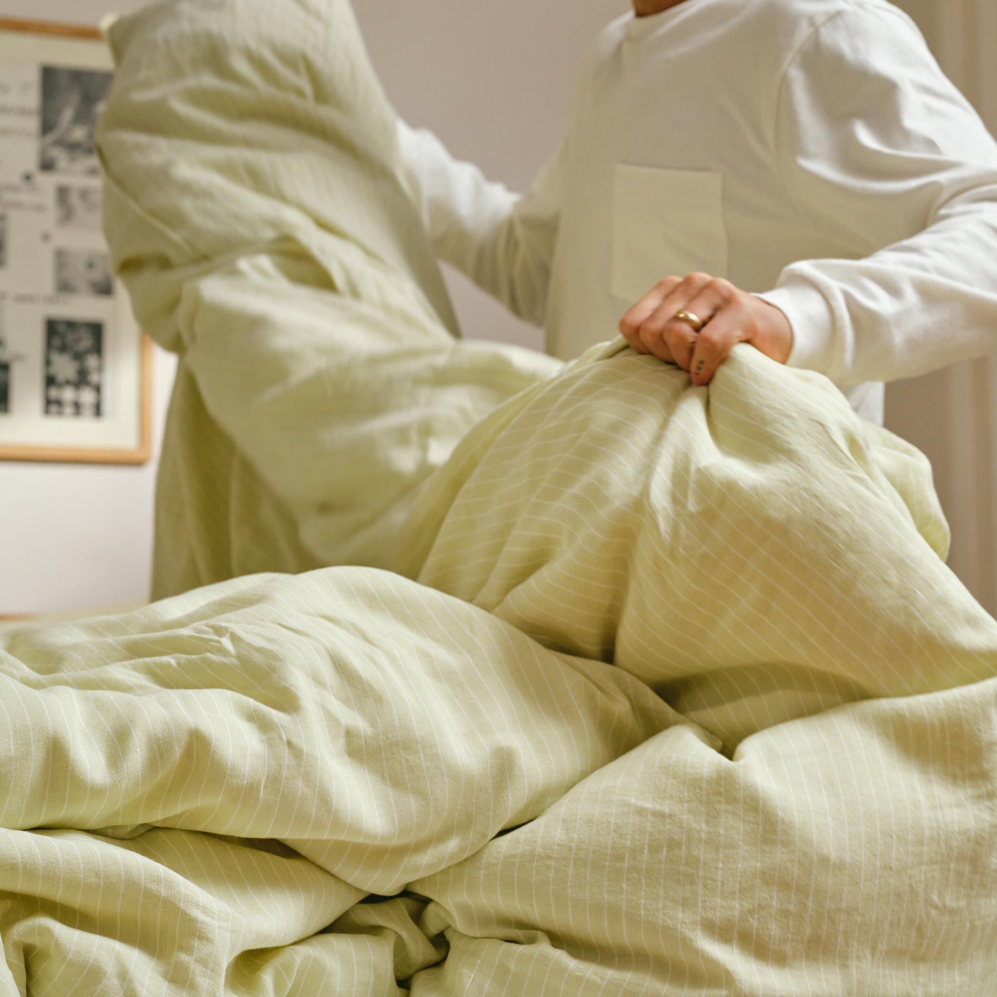 Washed European Linen Duvet Set Q0