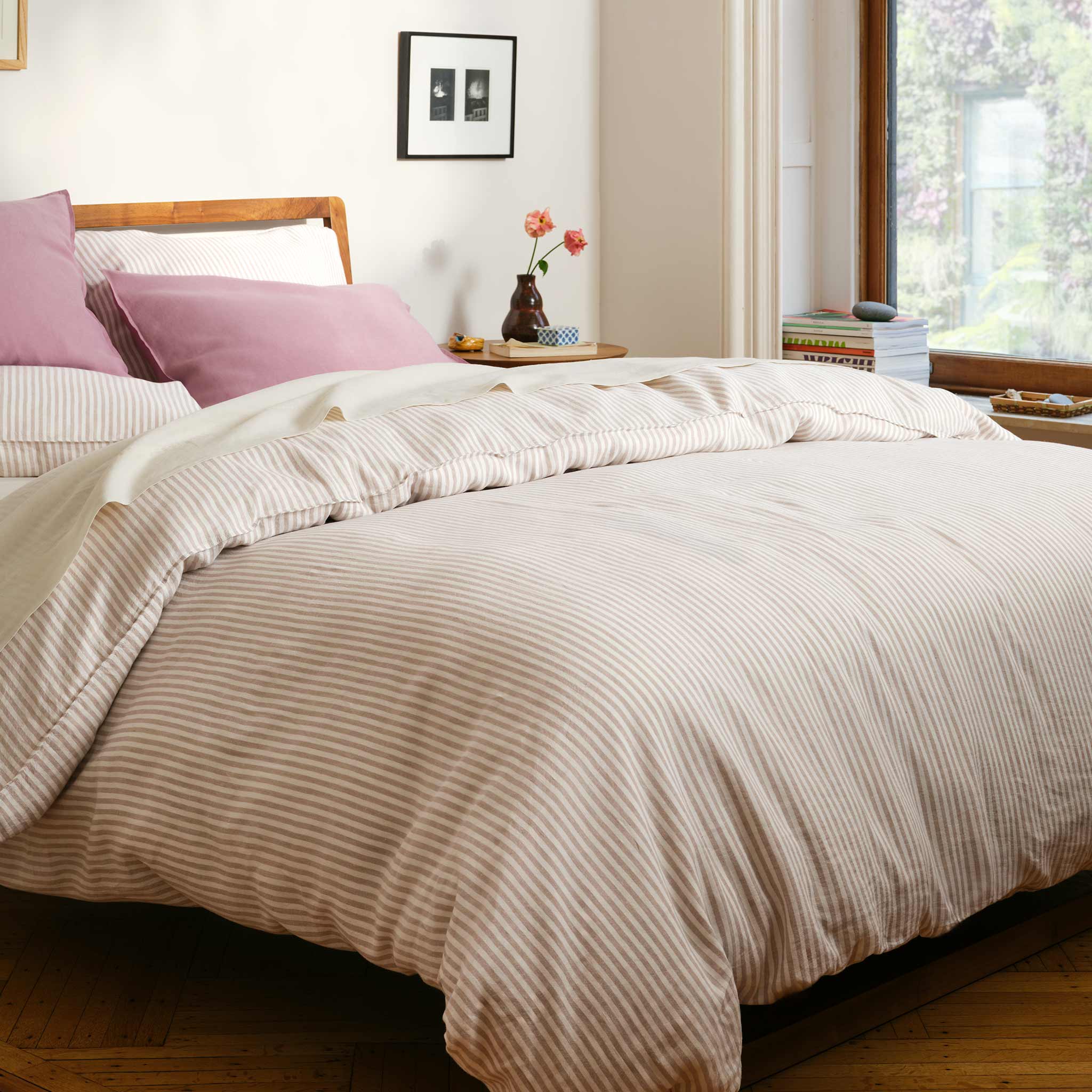 Washed European Linen Duvet Set Q0