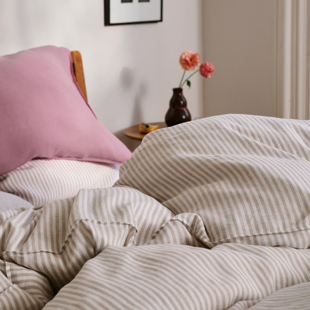Washed European Linen Duvet Set Q0
