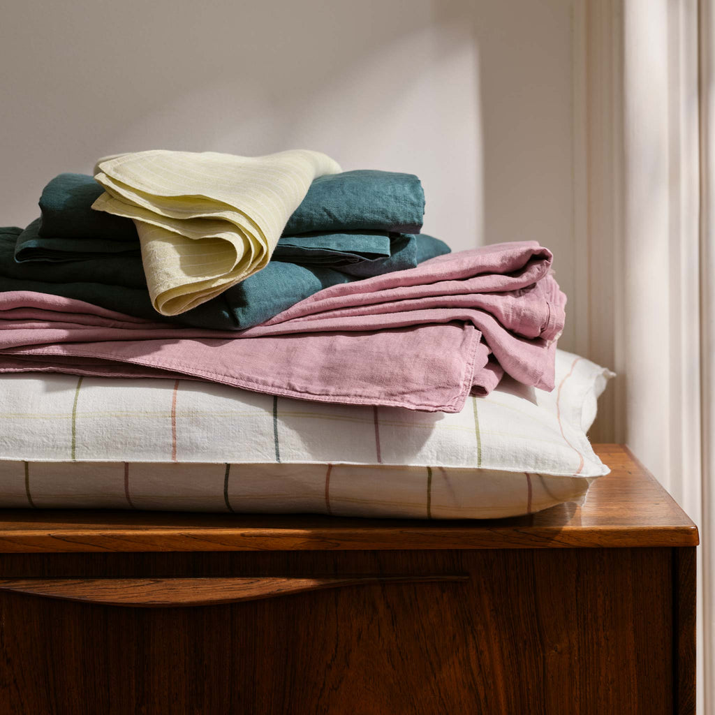 Washed European Linen Core Sheet Set P4