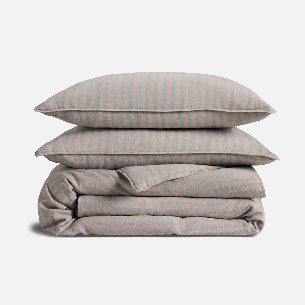 Washed European Linen Duvet Set Q0