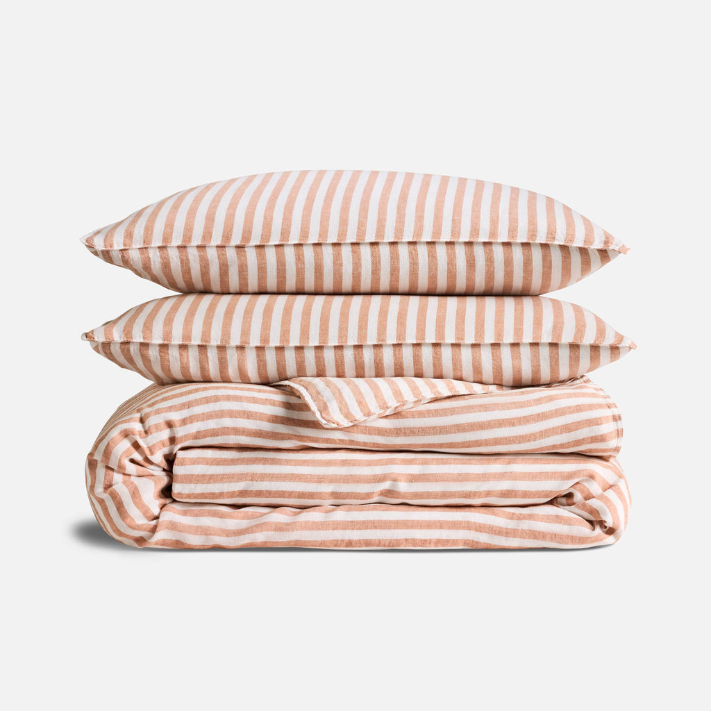 Washed European Linen Duvet Set Q0
