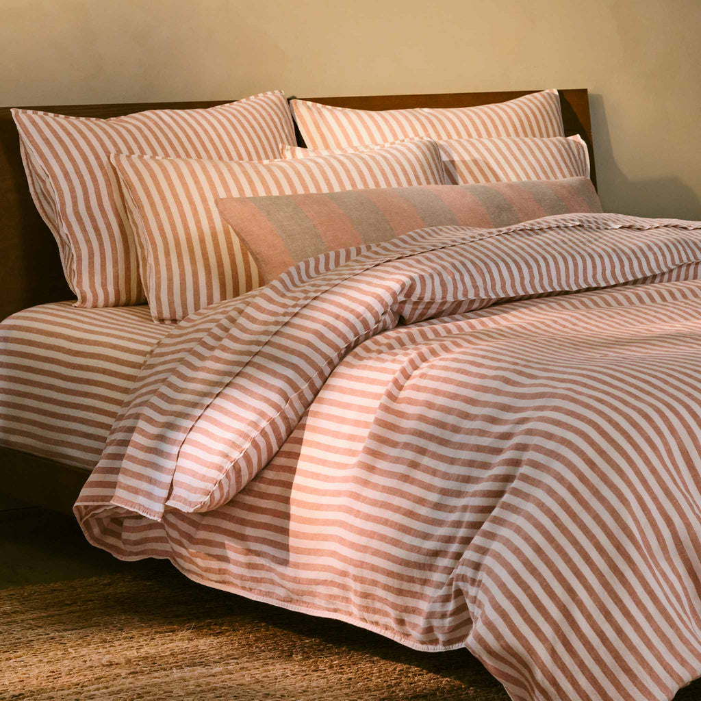 Washed European Linen Duvet Set Q0