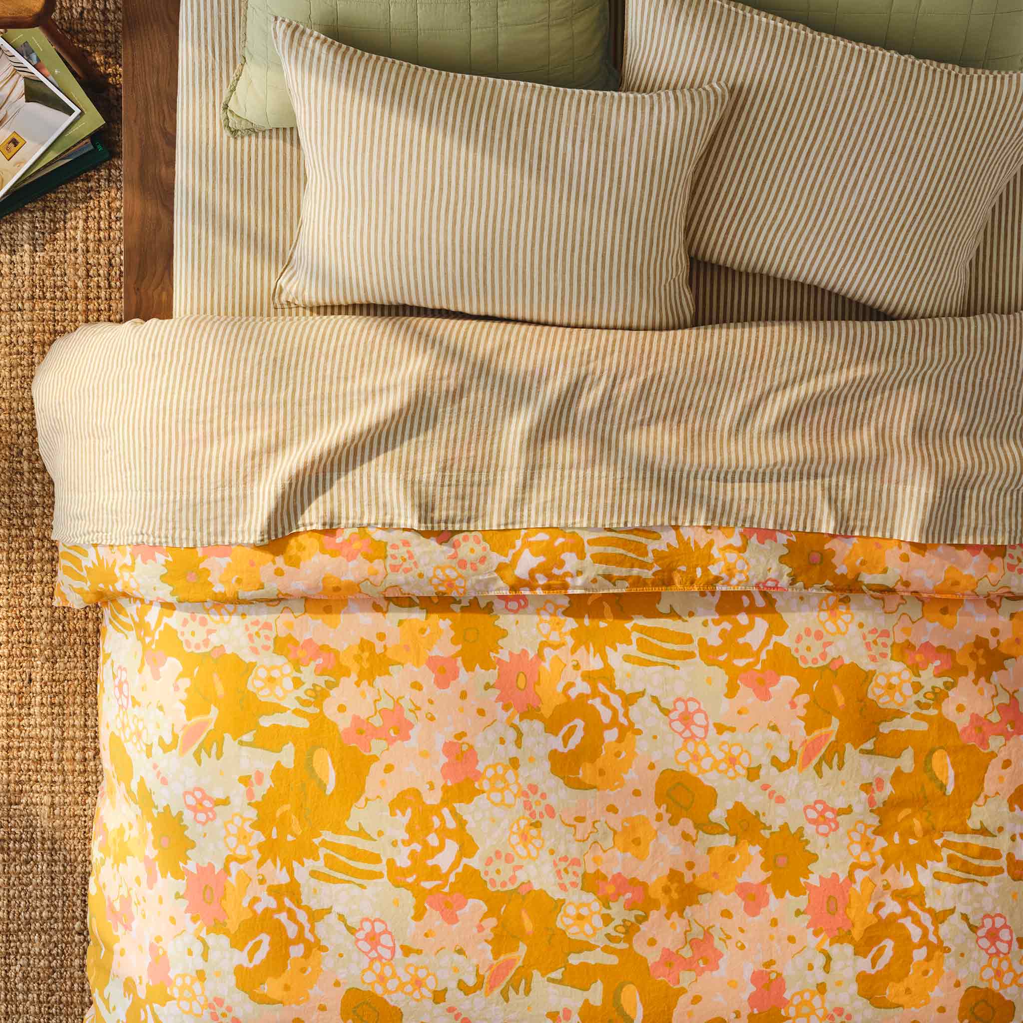 Washed European Linen Duvet Set Q0